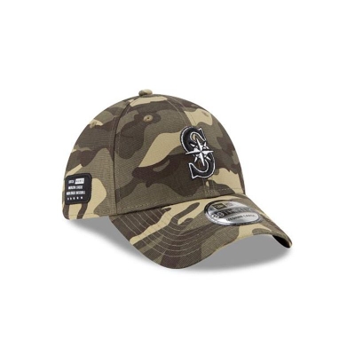 Seattle Mariners Gorra | New Era MLB Armed Forces Weekend 39thirty Stretch Fit Cap Mexico - Verdes